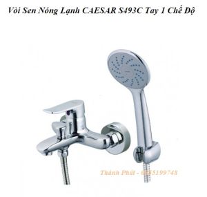 [CHÍNH HÃNG] Bộ Sen Tắm Nóng Lạnh CAESAR S493C Tay 1 Chế Độ đồng mạ chrome