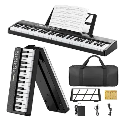 PLAYOU 88 Keys Foldable Musical Piano Professional Midi Controller Electronic Music Synthesizer Digital Organ Instruments Keyboard