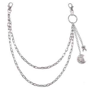 Edgy Harajuku quần chuỗi nhện Punk Halloween vành đai jeans quần chuỗi cho egirl eboy mát thẩm mỹ