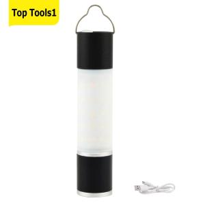 LED Emergency Light USB Rechargeable and Battery Powered Hanging Tent Light Retractable Torch Light for Camping Hiking