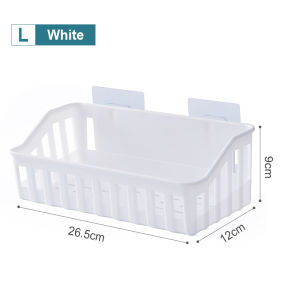 Wall Mount Bathroom Shelve Storage Basket Toothbrush Shelf Hanging Holder Basket Organizing Shelf Moisture Proof
