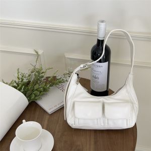 BG008 Korea Pocket Leather Shoulder Bag