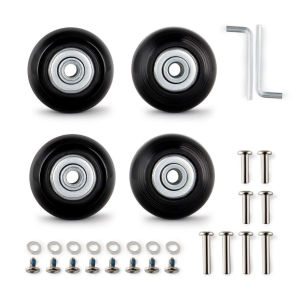 Universal Swivel Luggage Wheels Repair Kit with Built-in Ball Bearings and Axles for Spinner/Dual Roller Wheels