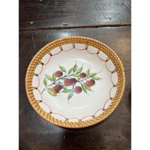 จาน เซรามิค จานญี่ปุ่น เซรามิคญี่ปุ่น ทรงกลม ของฝากของที่ละลึก (สินค้าไทย)