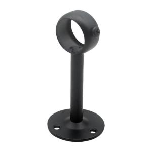 2pcs Heavy Duty Ceiling Curtain Poles Holders Stainless Steel Brackets For 25x100mm Rods Silver/Black