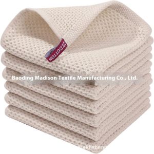 Movi Katie bông tổ ong nhà bếp towelette phù hợp với dễ dàng vệ sinh băng móc Waffle Khăn vuông