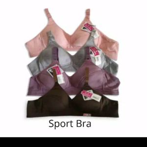 wanita sport bra guffy tebal tanpa busa tanpa kawat