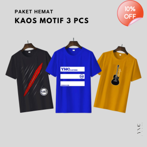 [50 Ribu dapat 3 ] Paket MURAH Kaos Motif Pria wanita dewasa