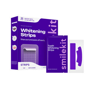 SmileKit V34 Whitening Strips Purple Remove Teeth Stains Suitable For Sensitive Gums Visible Results in 7 Days 美白牙贴
