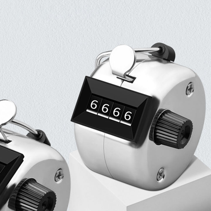 Hand Tally Counter Stainless Steel Case Clicker Counter 4 Digit for ...