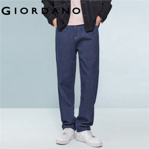 GIORDANO Men Denim Jeans Vintage Washed Cotton Loose Fashion Casual Denim Jeans Traditional Denim Pants Mid Rise 18112076