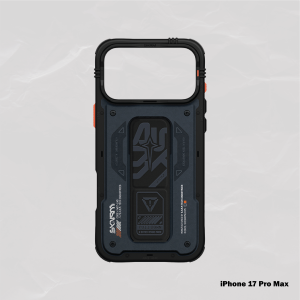 SKINARMA Aegis Mag-Charge Case with Grip Stand for iPhone 17 Pro (6.3)/ 17 Pro Max (6.9) - Navy/ Grey