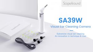 Wireless Otoscope Ear Scope with 720P HD Ear Camera and 6 LED Lights Ear Wax Removal Tool Camera with Gyroscope Digital Otoscope with Light Compatible with iPhone and Android