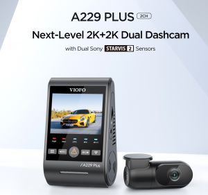 VIOFO A229 Plus A229+ Duo Dual Channel Front Rear 2K+2K with Sony STARVIS 2 Voice Control Quad HD 2.4” LCD Display Wi-Fi 5Ghz Dash Camera