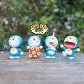 Mô hình Doraemon Doremon - Trọn bộ 8 Mô hình các tư thế Doremon Doraemon và bảo bối khăn trùm thời gian - Cao 4~5cm. 