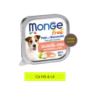 [Combo 24 hộp] Pate cho chó Monge nhiều vị nhập khẩu từ Ý 100g
