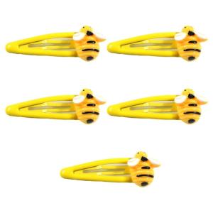 Pack of 5 Cute Bees Hair Clip for Kids Mixed ABS Plastic Hairpins Lightweight Girls Hair Accessories Multi Color Set