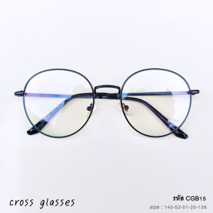 แว่นตากรองแสงคอมฯ ทรงหยดน้ำ เลนส์บลูบล็อคคุณภาพดี รหัส CGB15 ฟรีกล่องใส+ผ้าเช็ดเลนส์