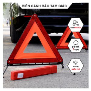 Biển Cảnh Báo Nguy Hiểm Biển Tam Giác phản quang cảnh báo cho xe hơi gấp gọn tiện lợi BEAU4