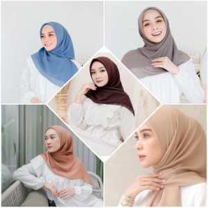 Hijab Pashmina CRINKLE Rawis Katun Premium 180x90 cm - Tebal Adem Praktis Anti Setrika (Ironless)
