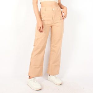 QUEENTIN Celana Panjang Kargo Wanita 0242 Katun Echinose Polos Premium