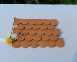 100 - 1000 viên - NGÓI VẢY CÁ Mini 1/10 1/20 - Gạch Ngói Đất Sét Nung Làm Mô Hình Tiều Cảnh