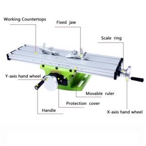Hanson8 1Pc Miniature PrecisionMultifunction Table Bench Vise Bench Drill Milling Machine Cross Assisted Positioning Tool Z1H5K