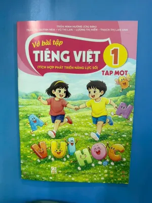 Sách Vở Bài Tập Tiếng Việt 1- tập một- Tích hợp phát triển năng lực số (Kèm Nilon bọc Sách nhãn tên)
