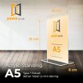 acrylic tent holder / akrilik tent card A5 tempat brosur Meja. 