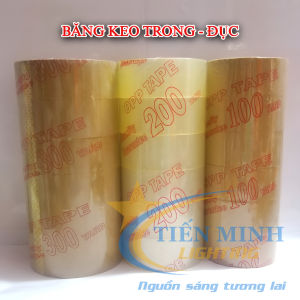 (1 cây 6 cuộn) Băng keo đục/trong 200Y 1.8kg dùng để dán thùng carton đóng hàng hóa keo dày
