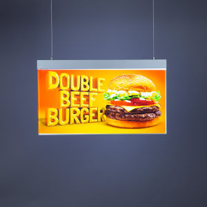 super slim crystal acrylic led light box double side shop lightbox rectangle led projecting sign light box double sided