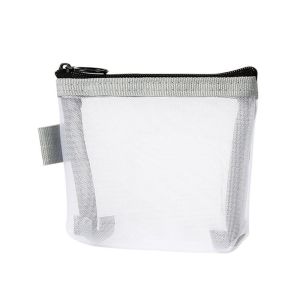 GHFT สร้างสรรค์และสร้างสรรค์ แบบพกพาได้ สีทึบทึบ กระเป๋าใส่เหรียญ ถุงเก็บผ้าอนามัย กระเป๋ารายการขนาดเล็ก กระเป๋าเครื่องสำอางลิปสติก ถุงตาข่ายใส กระเป๋าใส่เหรียญขนาดเล็ก กระเป๋าใส่ของสำหรับผู้หญิงเปลี่ยนได้