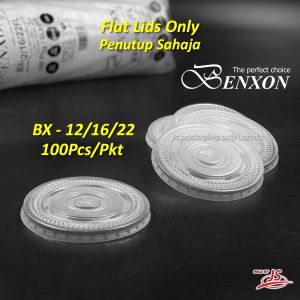 EC & Benxon 12oz/16oz PP Cup and Flat/Dome Lid [100Pcs/Pkt] Disposable PP Cup / Plastic Cup / Cawan Pakai Buang dan Penutup