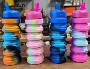 RS Botol Silicone Rainbow Lipat Botol Minum Portable 500ml