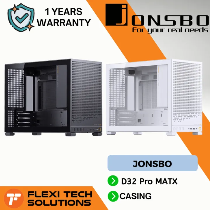 Flexi tech Jonsbo D32 Pro MATX casing - WHITE/black