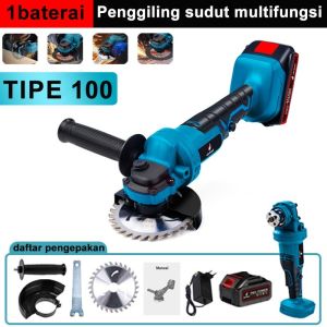 Victool grinda batrai gerinda cas modern Cordless angle grinder Cordless Brushless Grinder Multifungsi Untuk Potong 1500W Poles Ubin Keramik Kayu DIY Mudah Dipakai untuk Memotong Menggosok