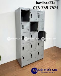 Tủ locker 15 ngăn tủ hồ sơ 15 cánh đựng đồ cá nhân công ty.