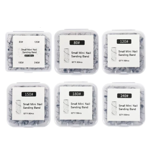Nail Sanding Bands 80/120/150/180/240Grit Nail Drill Sanding Bands Sanding Bands for Nail Remove Gel Nails Cuticles