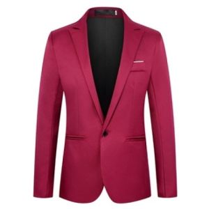 Casual Blazer For Men/Slim Fit Spring Jacket/Plain Color Smart Coat/Mens Fashion Outerwear