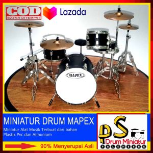 MINIATUR  DRUM MAPEX HITAM 001PTH UKURAN 20X15X13 CM