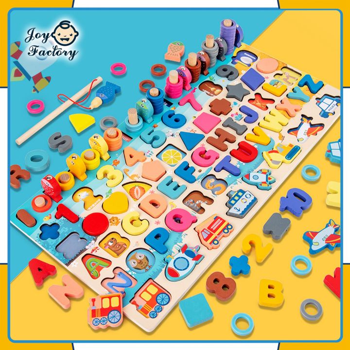 【AYNMER】10 IN 1 Montessori Kids Educational Toys Alphabet Learning ...