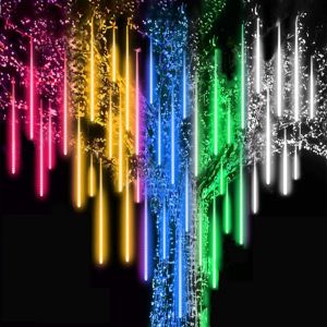 30/50cm LED Meteor Shower Rain Lights 5Meters Led Diwali Fairy Lights Festoon Street Garland Tree Deepavali Decoration