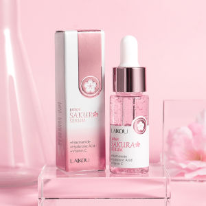 [Buy 1 get 1 free] LAIKOU Whitening Sakura Face Serum Anti Wrinkle Reduce Spots Skin Care 17ml