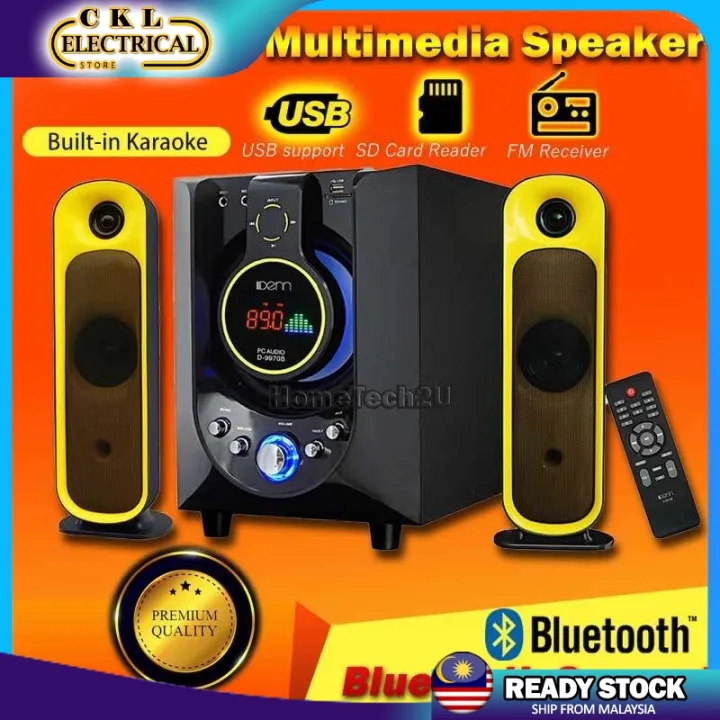 Denn 2.1ch PC Audio Multimedia Bluetooth Speaker with Remote Control (D-9970B)