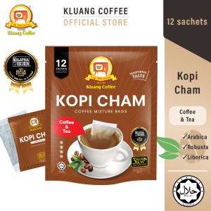 Kluang Coffee Cap Televisyen Kopi Cham Teh (12 individual sachets x 1 pack) Coffee Cham Tea Kluang Cap TV