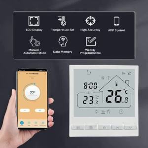 LDIES Temperature Control at Your Fingertips Programmable Floor Thermostat User Friendly Interface AC 85V 230V Compatibility P9Q2M