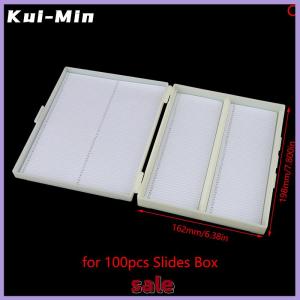 Kui-Min Plastic Microscope Glass Slide Box 25/50/100pcs Biological Slices Storage Case