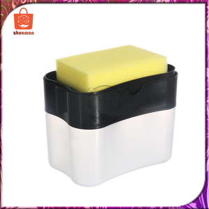 ที่กดน้ำยาล้างจาน 2in1 ที่ใส่น้ำยาล้างจาน กล่องปั้มน้ำยาล้างจาน มีให้เลือก 4 สี ที่วางฟองน้ำ ถอดล้างทำความสะอาดง่าย