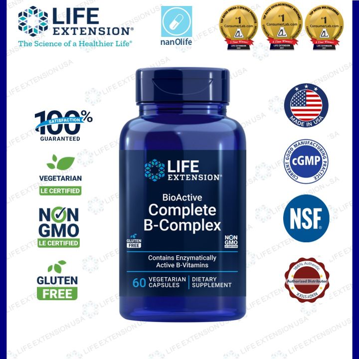 [Life Extension] BioActive Complete B-Complex, Vitamin B Complex, EXP ...
