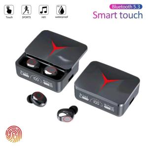 Headset Bluetooth M90 Pro FUll Bass terbaru 5.3 Baru Earbud Game Noise Cancelling Tahan Air dengan Layar LED Earphone Olahraga Musik HiFi Pengisi Daya Bisa Powerbank Suport Untuk semua Perangkat